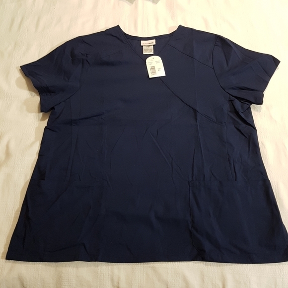 Scrubstar women's size XL navy scrub top, uniform top. New - Picture 1 of 3